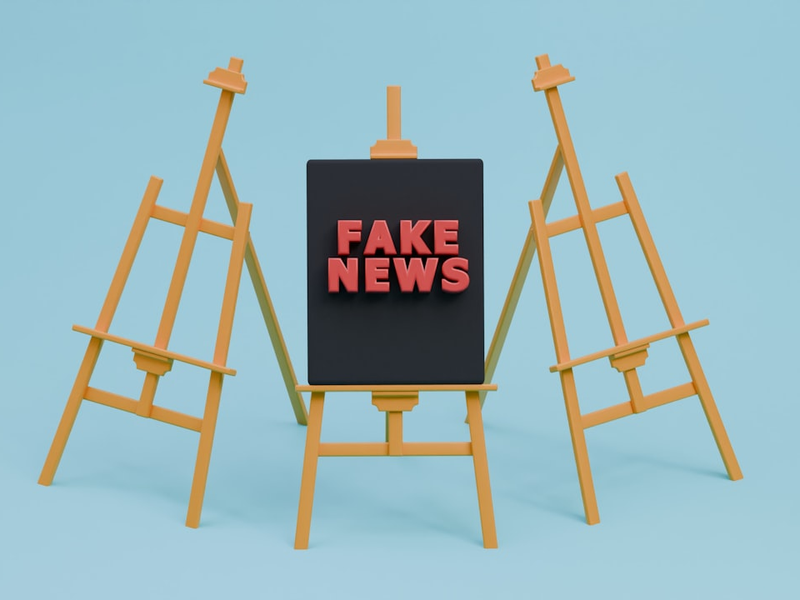 Fake News Visualization in Painting Canvas. 3D Render.