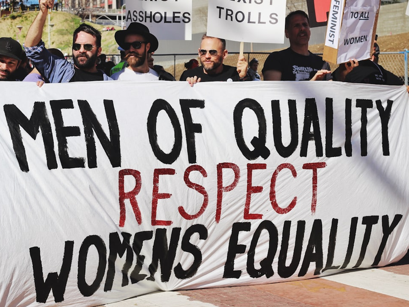 Some candid shots from the 2017 Women’s March in Los Angeles. Powerful image of allies.
