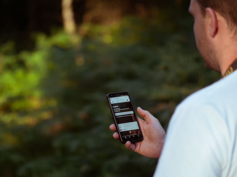 person holding smartphone