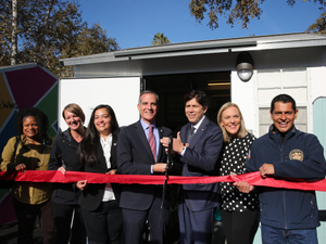 Ribbon Cutting at the Arroyo Seco Tiny Homes Village
