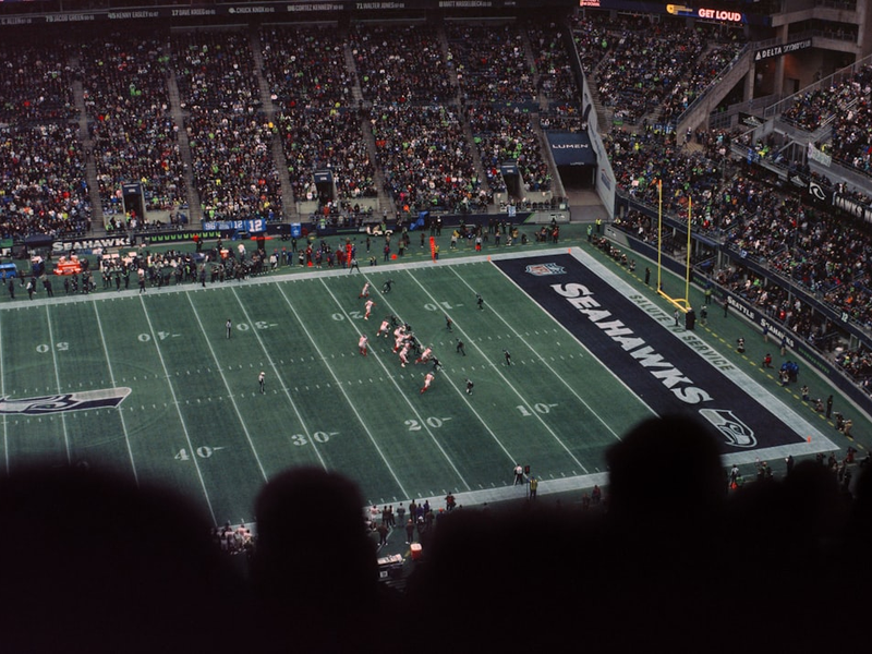 a football stadium filled with lots of people