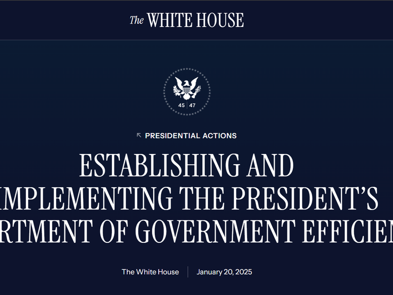 Department of Government Efficiency White House Website