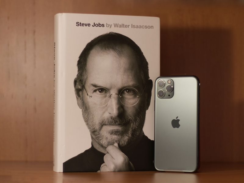 Steve Jobs on a Book Cover