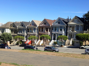 Beautiful suburb in San Francisco, California in the USA.