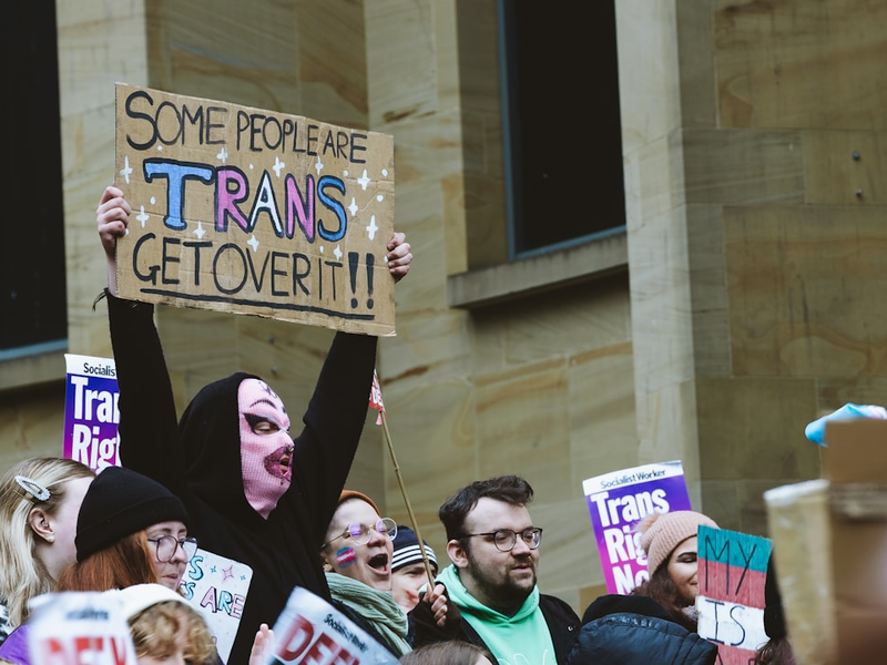 Hundreds gather for rally to protest gender reform bill block in Glasgow