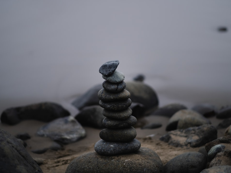Stacked stones in San Francisco.