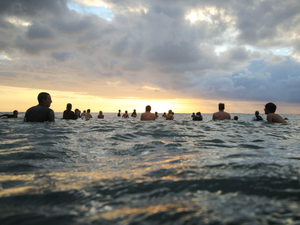 Shot off the coast of Bali during a sunset surf sesh
