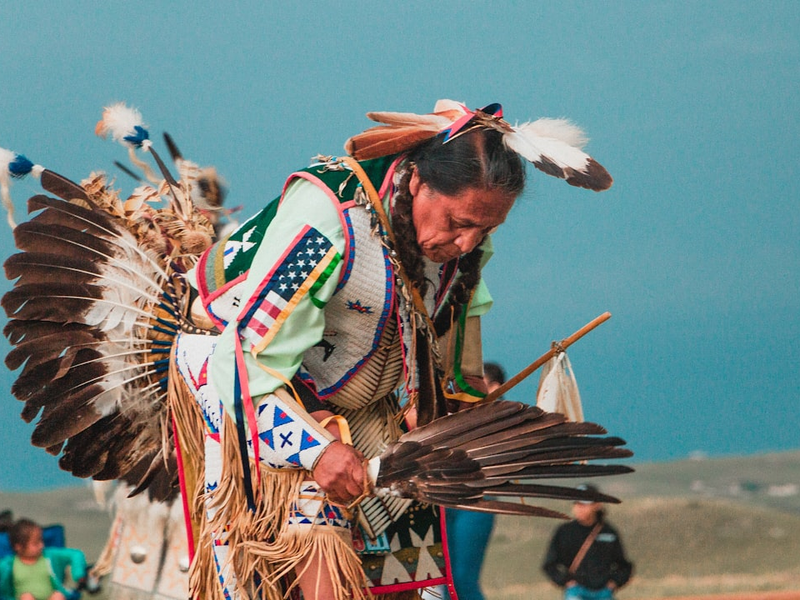 Lakota Native American Man at Pow Wow