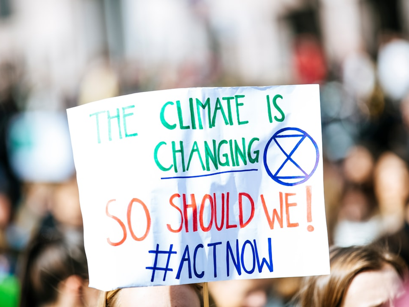 THE CLIMATE IS CHANGING - SO SHOULD WE! #ACTNOW. Global climate change strike - No Planet B - 09-20-2019