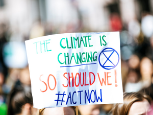THE CLIMATE IS CHANGING - SO SHOULD WE! #ACTNOW. Global climate change strike - No Planet B - 09-20-2019