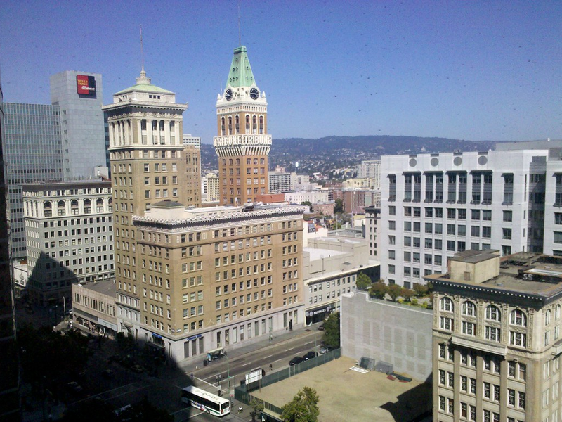 The view from my room at the Oakland Marriott City Center