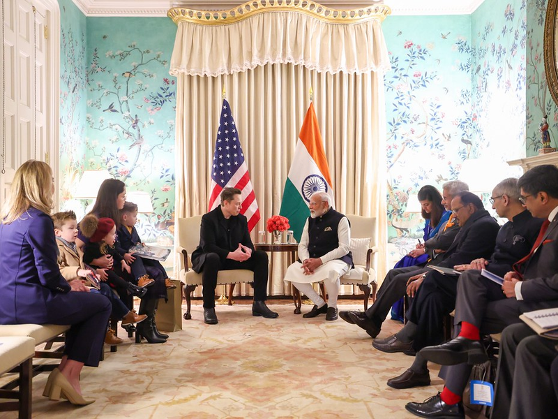 Head of the U.S. Department of Government Efficiency (DOGE) & CEO of Tesla, Mr. Elon Musk called on Prime Minister, Shri Narendra Modi in Washington D.C.