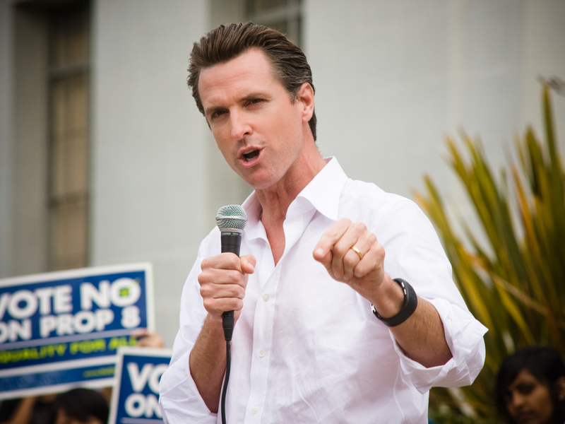 Gavin Newsom speaking, No on Proposition 8 rally, UC Berkeley (October 2008)