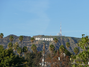 a sign on a hill