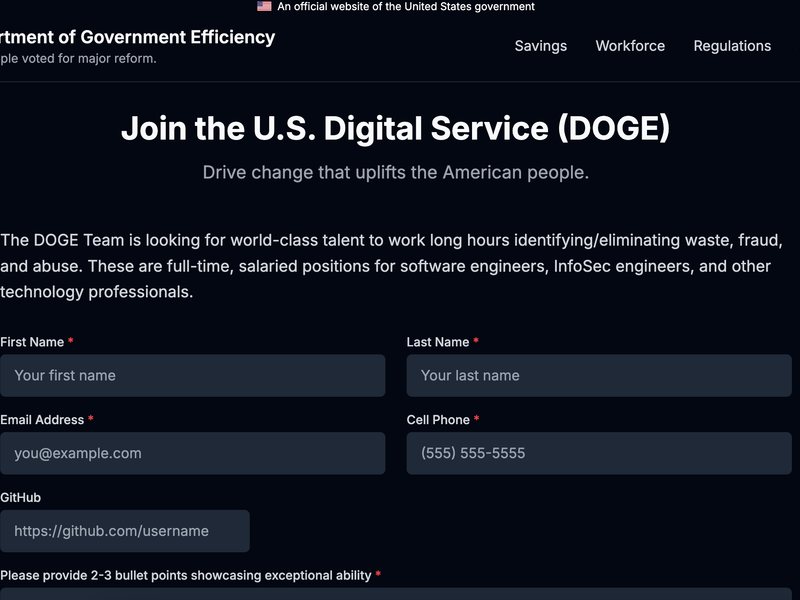 USDOGEServiceJoinPage