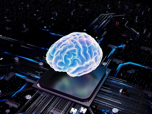 A brain over cpu represents artificial intelligence.