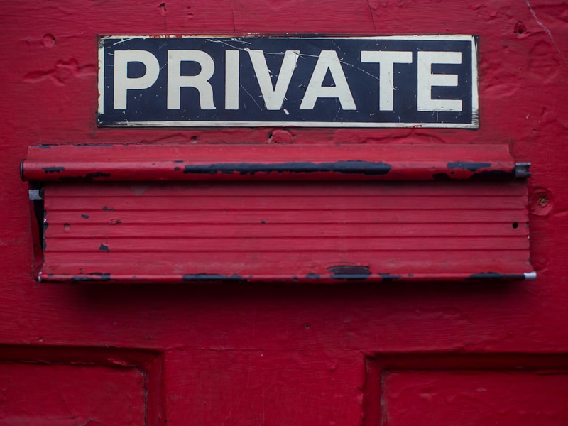 private signage door