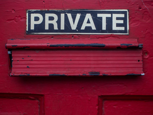 private signage door