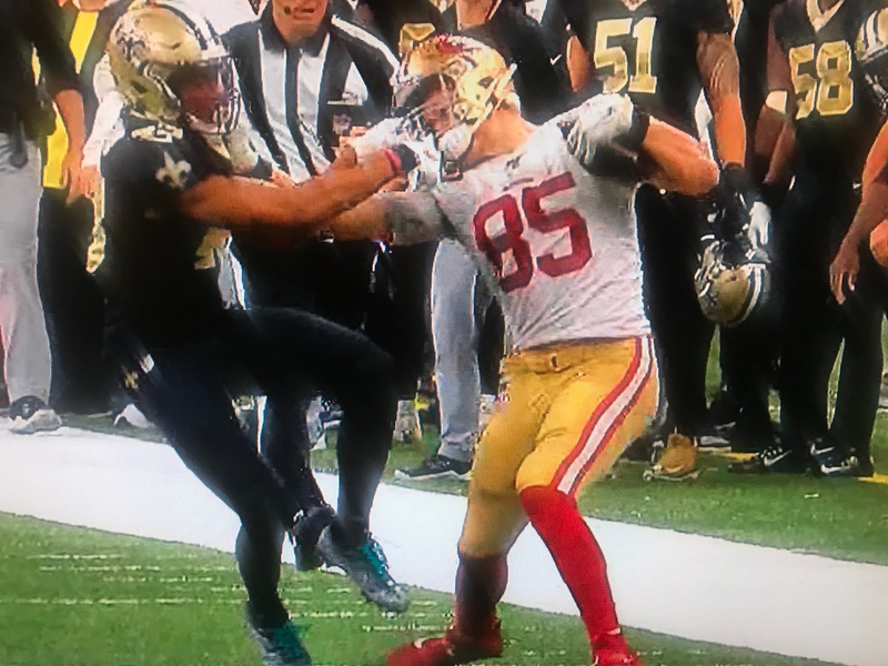 George Kittle (85) @ NOLA, 2019