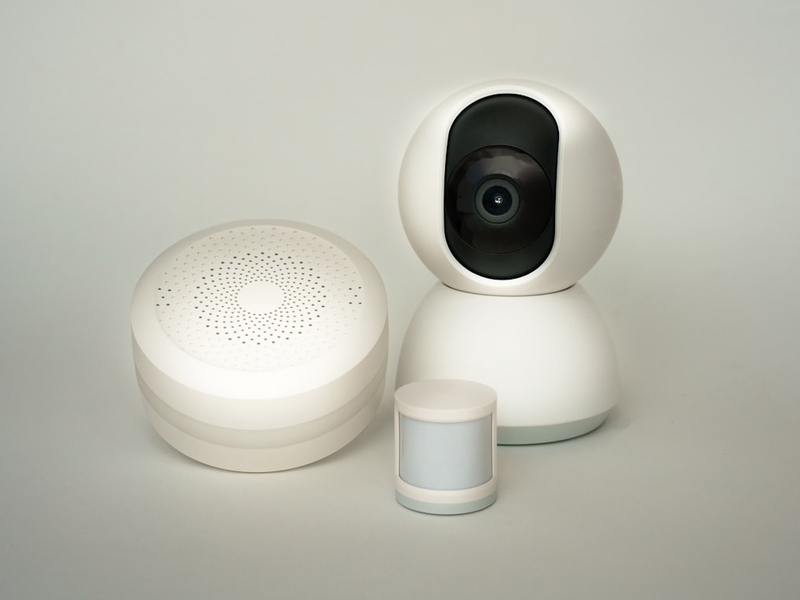 Smart home devices system. Security camera automation.