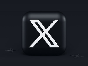 X com 3d Icon Concept. Dark Mode Style. Write me, if you need similar icons for your products 🖤