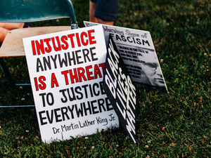 Protest signs at Black Lives Matter Knoxville’s Juneteenth Rally and March, 6.19.20