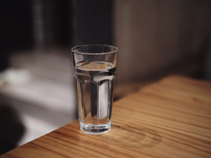 water filled cup