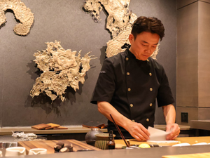 Preparing sushi