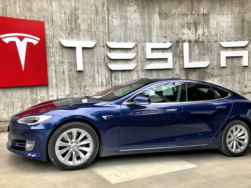 Tesla Model S Bluefire at Tesla Servicecenter Bern Switzerland