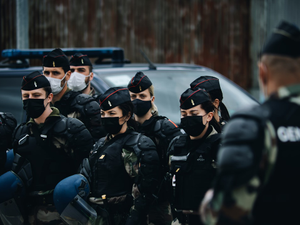 men in black helmet and helmet