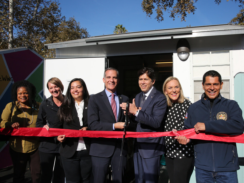 Ribbon Cutting at the Arroyo Seco Tiny Homes Village