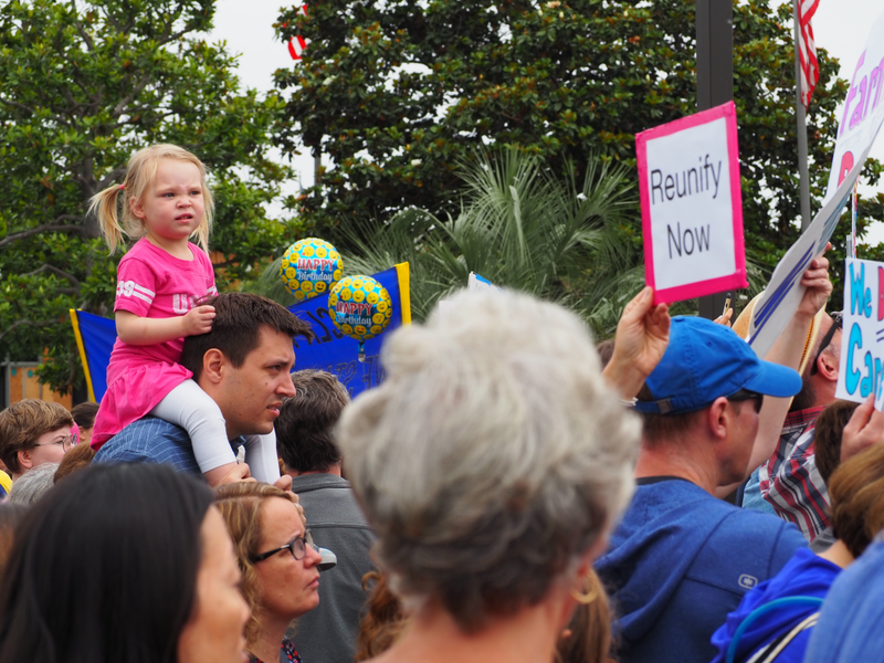 Protesters gather in Westwood to oppose Trump immigration policy (41474920830)