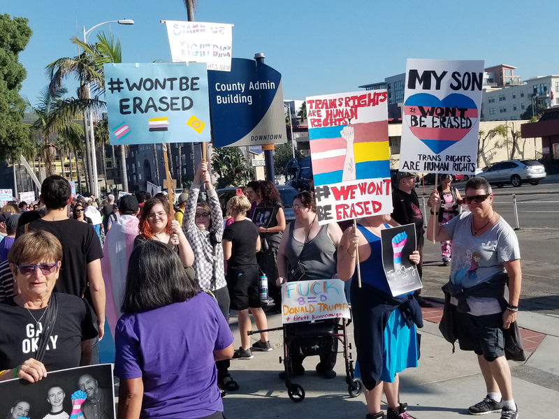 2018-10-27 San Diego transgender rights protest