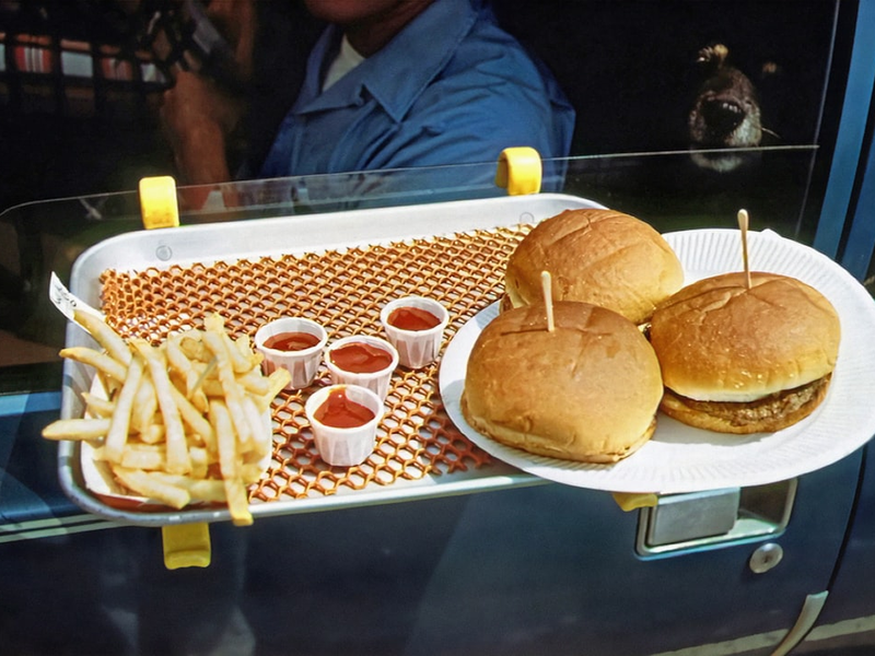 Jun. 1973: Lunch in the car, Hylan Boulevard, Staten Island (Arthur Tress / Documerica)