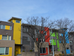 Colorful condo's