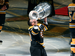 Brad Marchand with Stanley Cup
