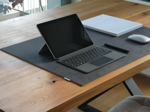 Surface Go on Large Alcantara Desk Mat