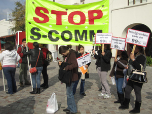 Rally against ICE raids on union members