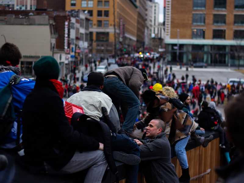 Great mascarade during the student protests against the tuition fee rise in Quebec, Canada, in 2012