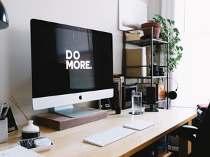 My current desk setup as of 2016. I am a wedding and portrait photographer and have always believed the space you do work in has a big impact on the quality and kind of work you complete. I have been refining my workspace since I was in high school and I am really happy where it is now!
