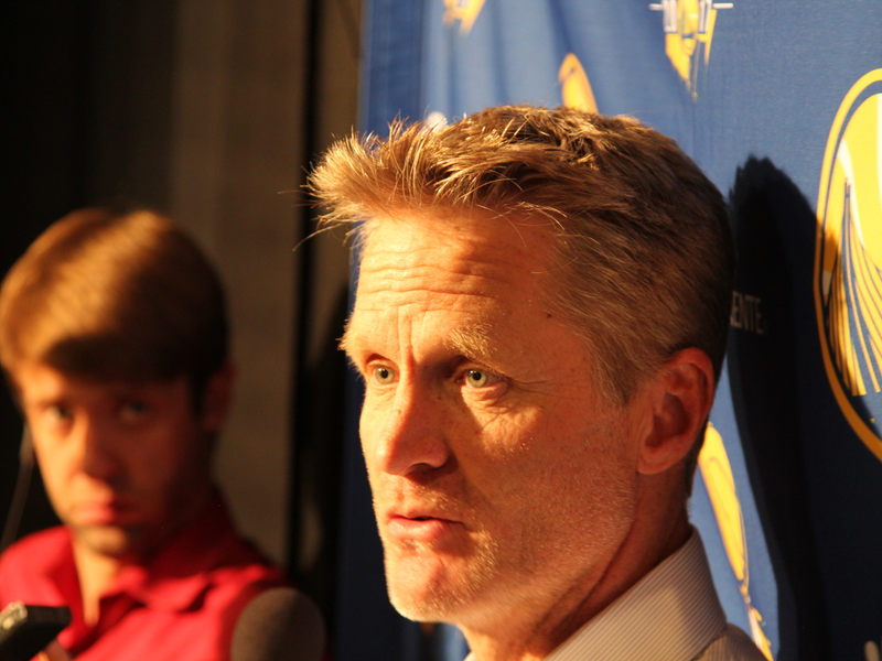 Steve Kerr Talks to Reporters