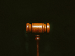 A wooden gavel.