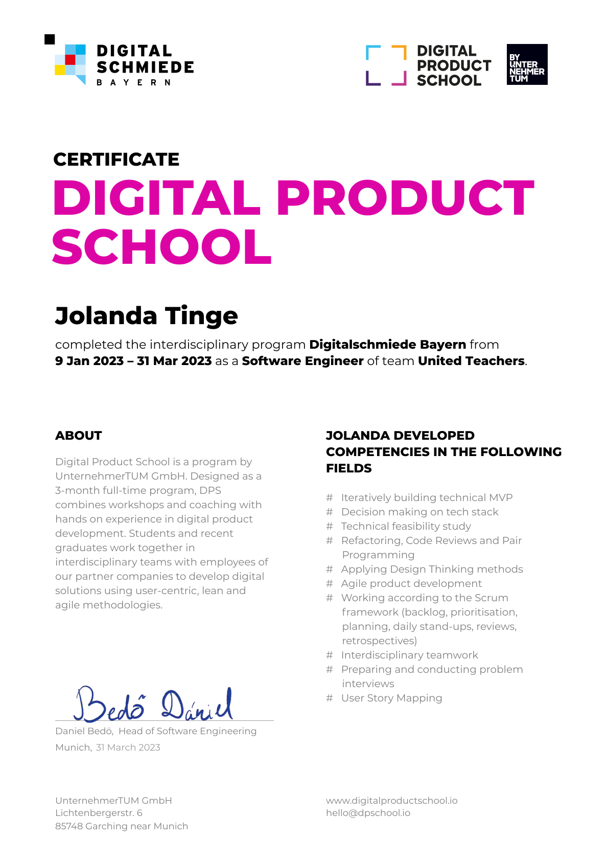 Certificate Preview