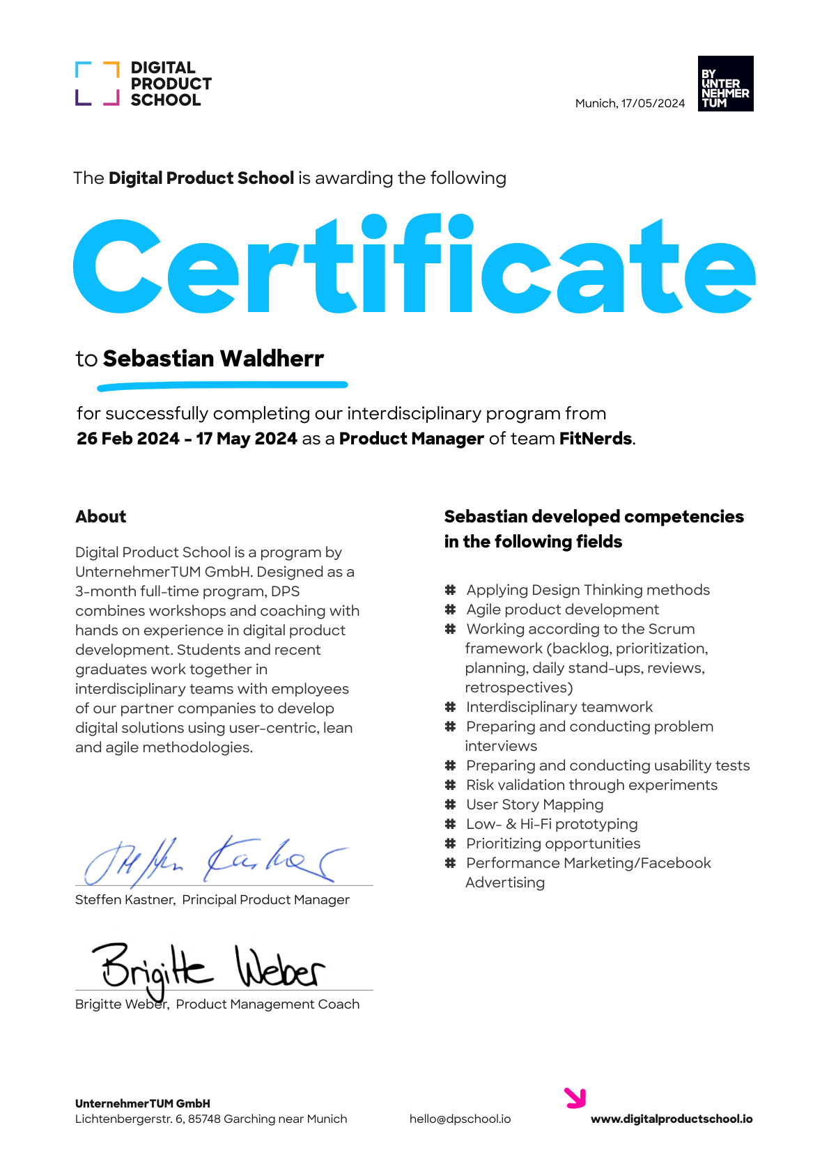 Certificate Preview