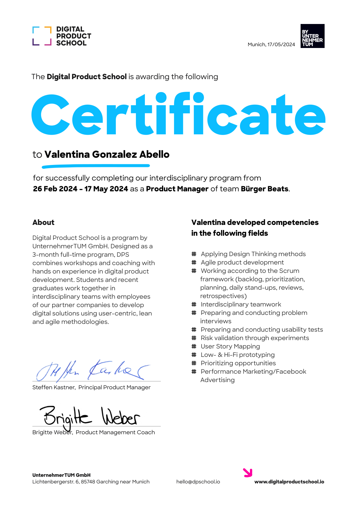 Certificate Preview