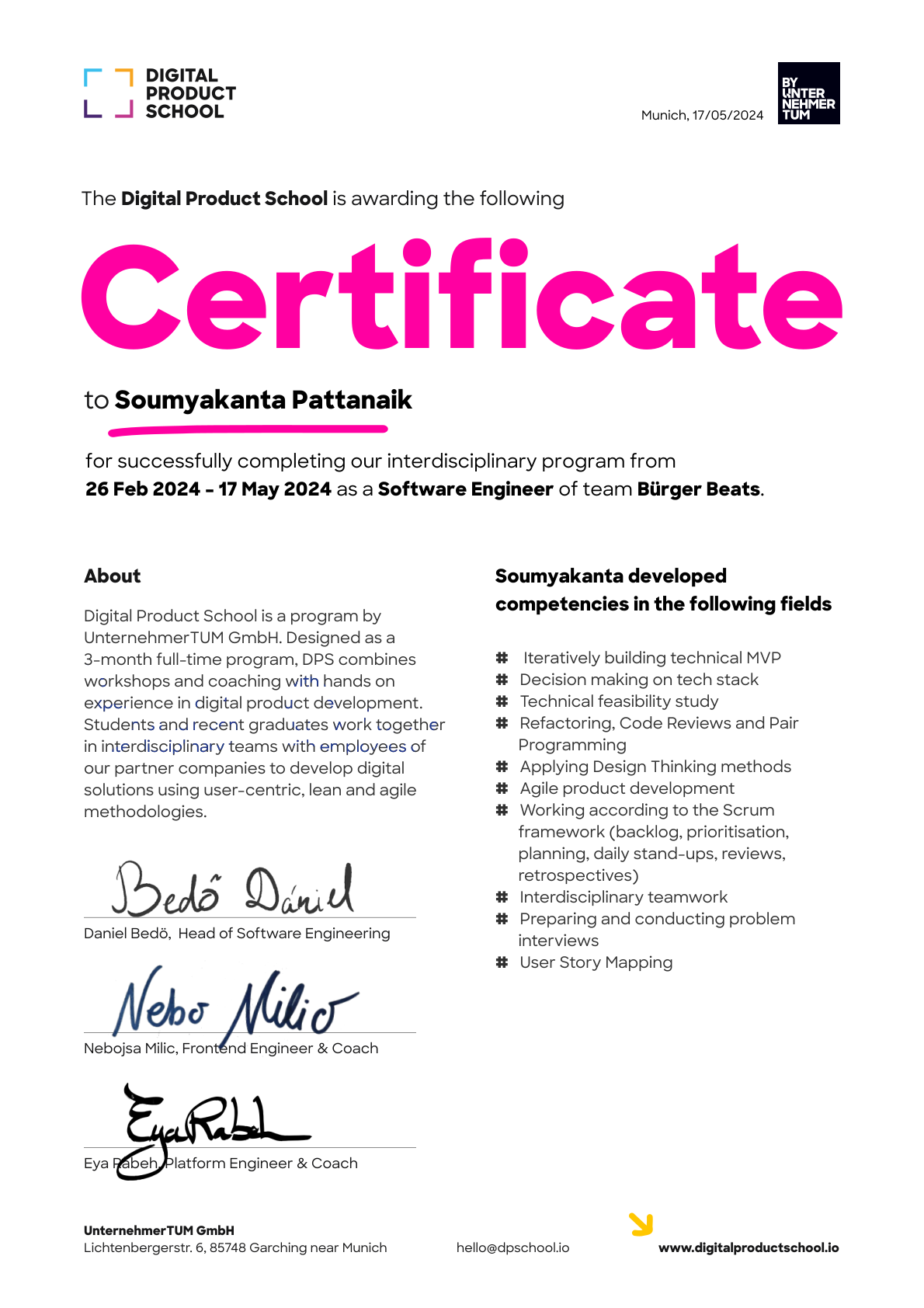 Certificate Preview