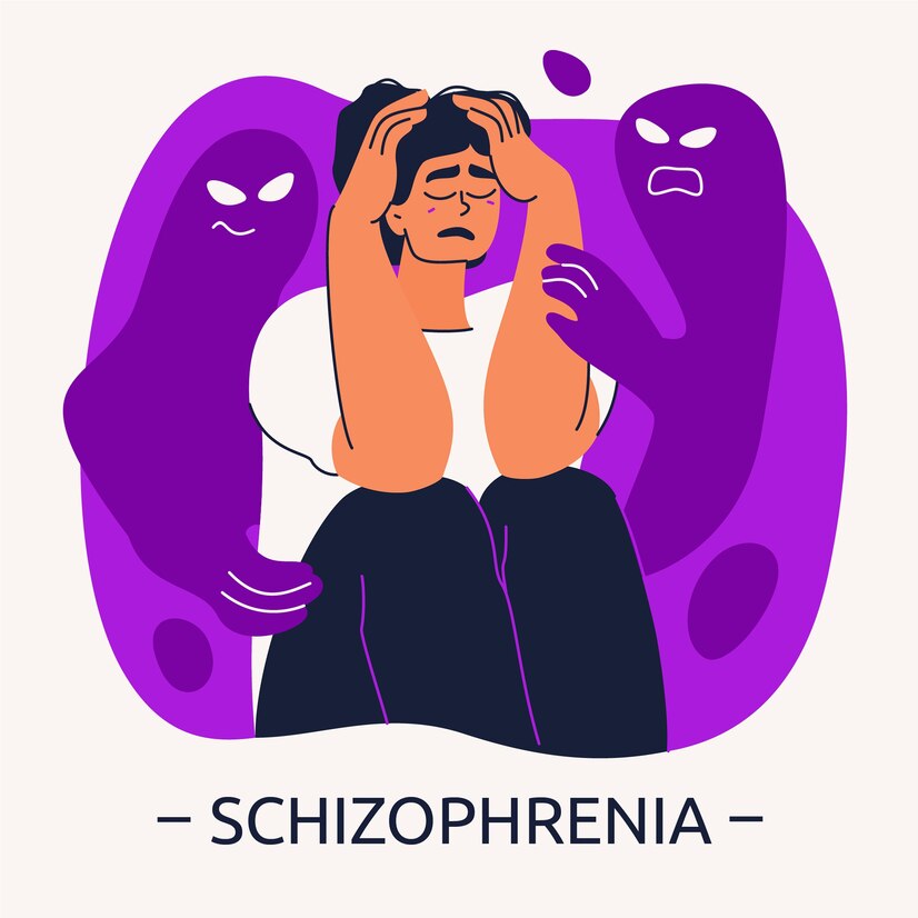 Illustration of schizophrenia