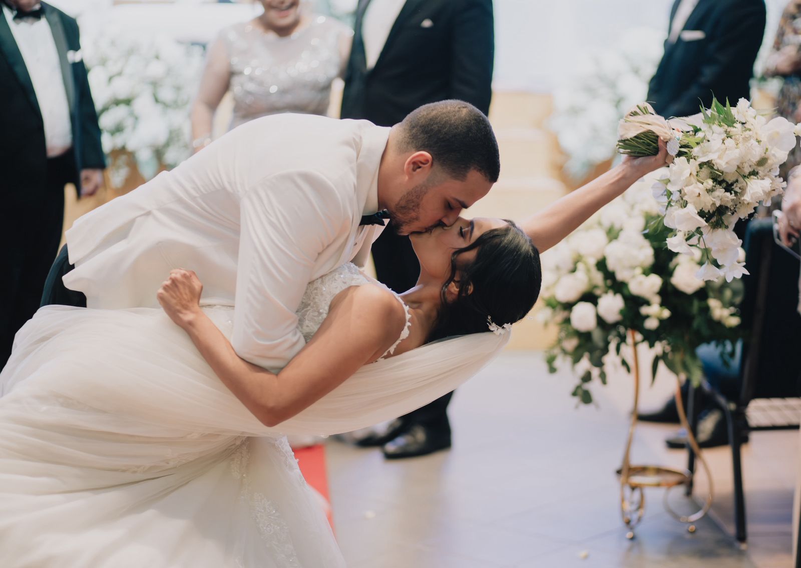 Mesa de boda con vista al mar