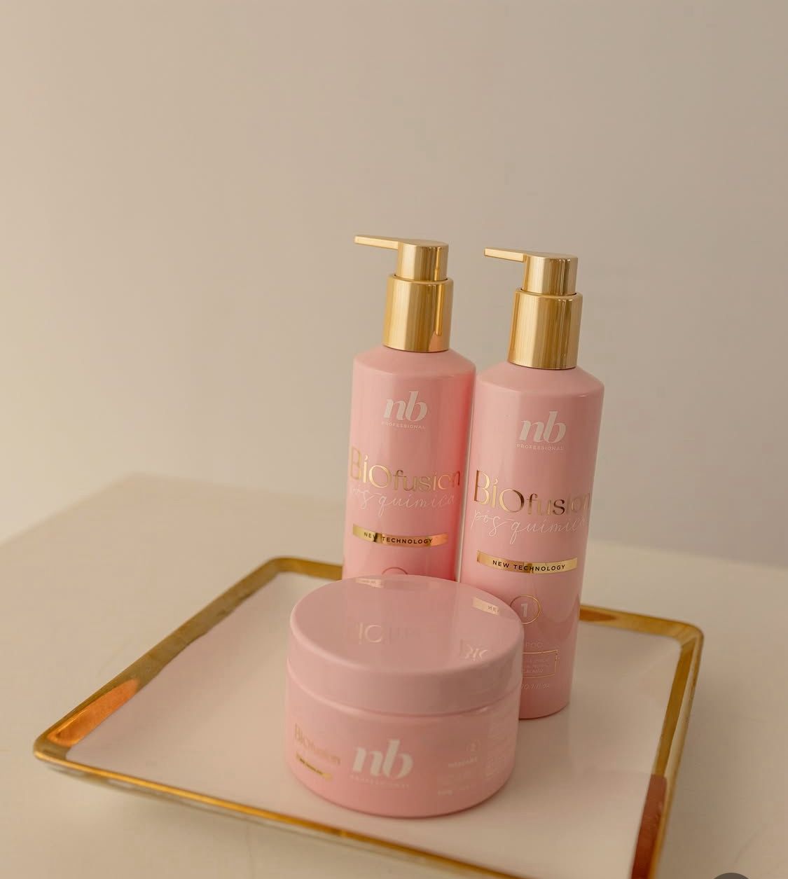 Productos de la línea BioFusion Pós-Química de NB Professional.