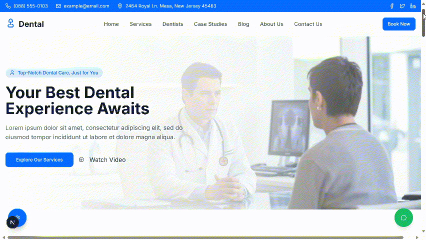 Demostración de la edición de la web